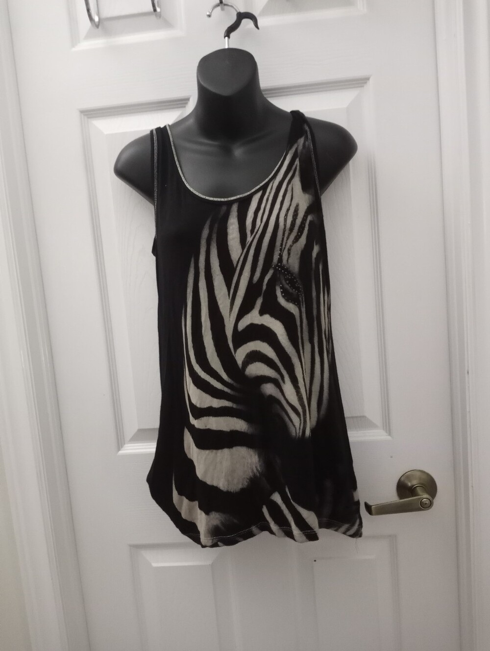 VANILLA SUGAR Zebra Print Tank Top